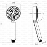 Τηλέφωνο ντους ShowerJet με 3 Λειτουργίες 3335