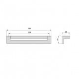 Λαβή επίπλων Cleveland, Zamak Emuca 128mm Μαύρο Ματ 9359414