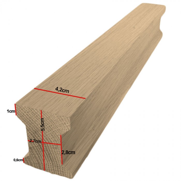 Ξύλινη Λαβή Εξώπορτας  Άβαφη απο Μασίφ Ξύλο Δρύς Πλατύβενη Βορείου Αμερικής σε 12 διαστάσεις σειρά 847