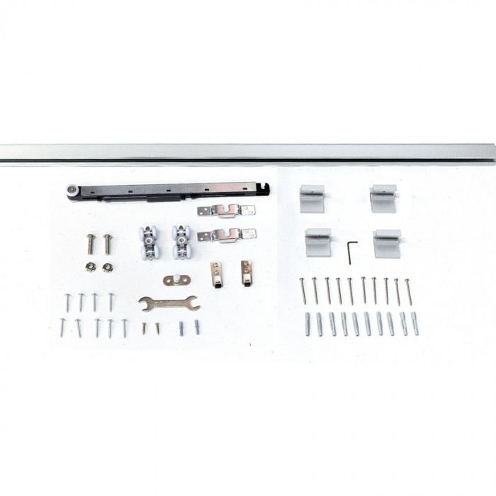 Μηχανισμός Ξύλινης Συρόμενης πόρτας για πόρτα έως 1m πλάτος με φρένο Emuca Railway