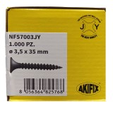 Αιχμηρή βίδα Γυψοσανίδας Μαύρη AKIFIX 3,5 x 35mm TN 1000pcs