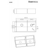 Ανοξείδωτος νεροχύτης Fortinox Squadro 28285-110 (85x44)