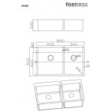 Ανοξείδωτος νεροχύτης Fortinox Squadro 29285-110 (86x50,5)