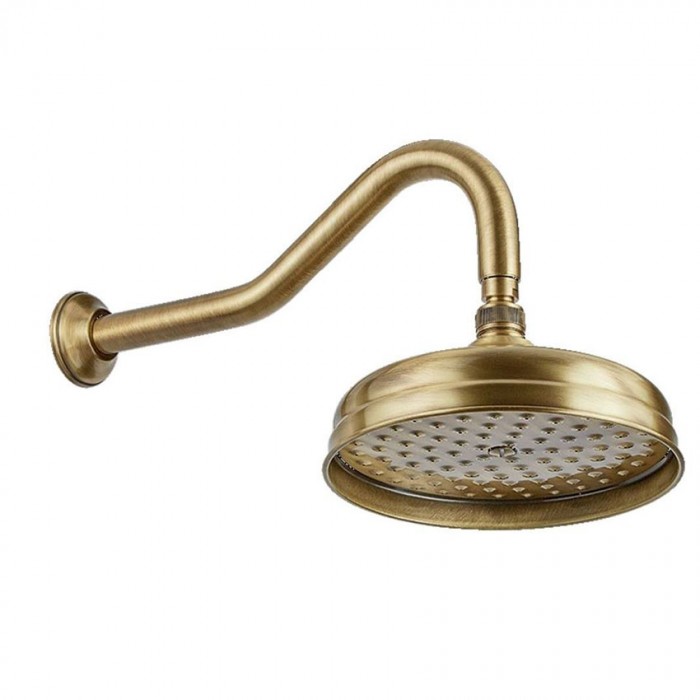 Κεφαλή ντους με βραχίονα τοίχου Bugnatese Oxford CIV19116-220 Bronze Μπρονζέ