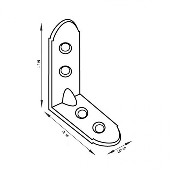 Γωνία σύνδεσης 100x100 γαλβανιζέ Τιμή τεμαχίου