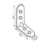 Γωνία σύνδεσης 30x30 γαλβανιζέ Τιμή τεμαχίου