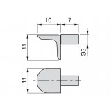 Στήριγμα ραφιού Φ5 Μεταλλικό Τιμή Τεμαχίου