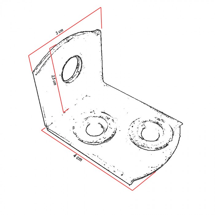 Γωνία Στήριξης 40x30 γαλβανιζέ - Στόπερ ρολλών τιμή Τεμαχίου