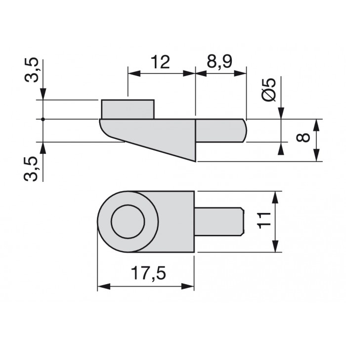 Στήριγμα ραφιού Μεταλλικό με βεντούζα 80138 Τιμή τεμαχίου