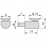 Στήριγμα ραφιού Πλαστικό με βεντούζα Διάφανο 80556 Τιμή τεμαχίου