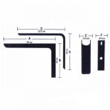 Γωνία Λευκή με Πλαστικό Κάλυμα 24cm Element system