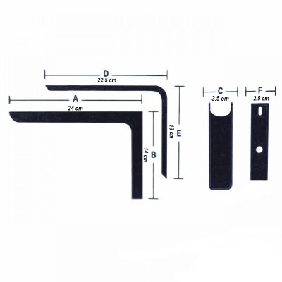 Γωνία Καφέ με Πλαστικό Κάλυμα 24cm Element system