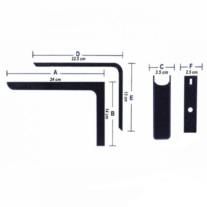 Γωνία Λευκή με Πλαστικό Κάλυμα 24cm Element system