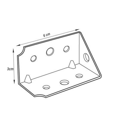 ΓΩΝΙΑ ΤΡΙΠΛΗ 30X30X60 ΓΑΛΒΑΝΙΖΕ τιμή Τεμαχίου