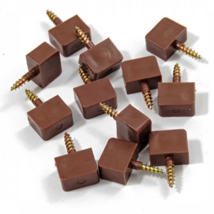 Τακάκι Ραφιού Βιδωτό Καφέ 1 Τεμάχιο