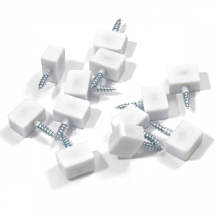 Τακάκι Ραφιού Βιδωτό Λευκό 1 Τεμάχιο