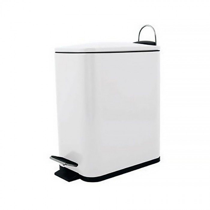 Χαρτοδοχείο μπάνιου 5lt Eric 26x14.5x29cm White Matt 05393.002