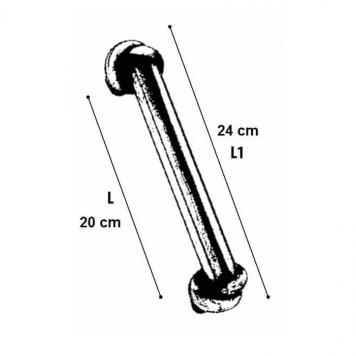 Λαβή εξώπορτας Benini Lavaredo 736 Παλαιωμένος Σίδηρος 24cm