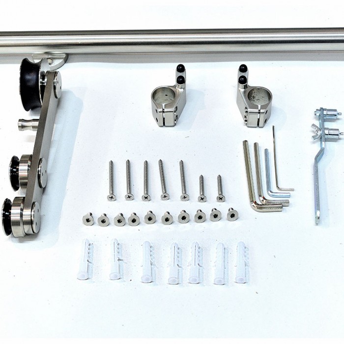 Μηχανισμός Γυάλινης Συρόμενης πόρτας με φρένο HX - 08