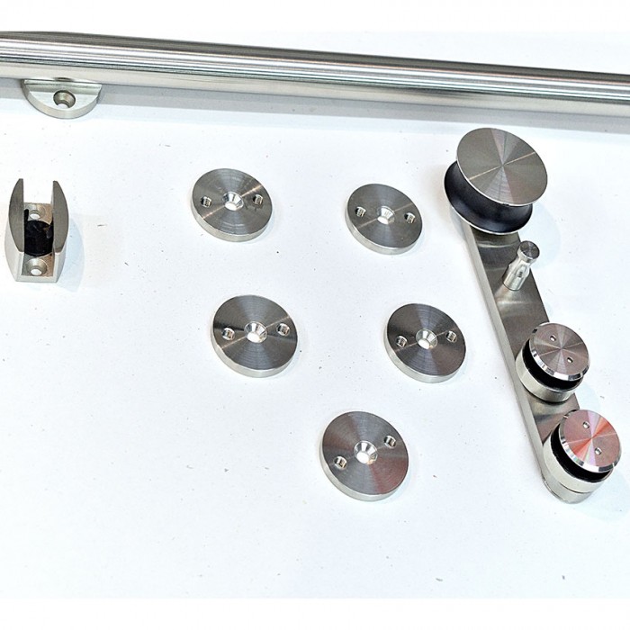 Μηχανισμός Γυάλινης Συρόμενης πόρτας με φρένο HX - 08