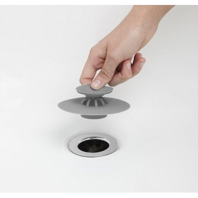 Πώμα μπάνιου και Σχάρα για τις Τρίχες Γκρί Umbra FLEX 023464-918