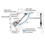 Κουμπάσο σπαστό SDS C301N Μαύρο για ξύλινη πόρτα ανοιγόμενη προς τα πάνω