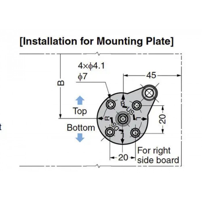 Κουμπάσο σπαστό SDS C301N Μαύρο για ξύλινη πόρτα ανοιγόμενη προς τα πάνω