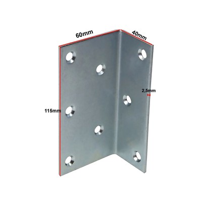 Γωνία Γαλβανιζε 115 x 60 x 40 mm Νο 0300