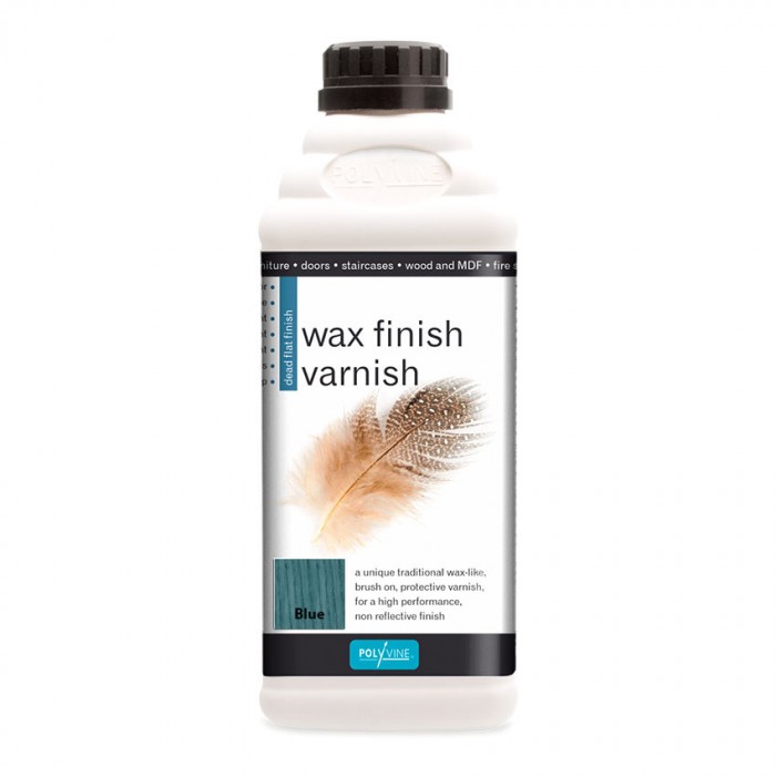 Βερνίκι νερού Σατινέ με χρώμα Wax Finish Varnish POLYVINE φινίρισμα κεριού 500ml Blue