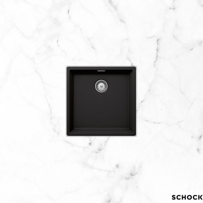 Νεροχύτης Γρανιτένιος Υποκαθήμενος Manhattan Cristalite 45.6x45.6 με 1 Γούρνα Για Ερμάριο 45 cm Schock 30050U-1451 Concrete (Beton)