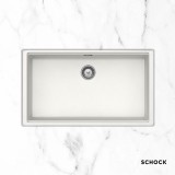 Νεροχύτες Schock Cristalite Manhattan 30080U-1301 Superwhite (75X45.6cm) Υποκαθήμενος Germany