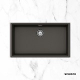 Νεροχύτες Schock Cristalite Manhattan 30080U-1421 Asphalt (75X45.6cm) Υποκαθήμενος Germany