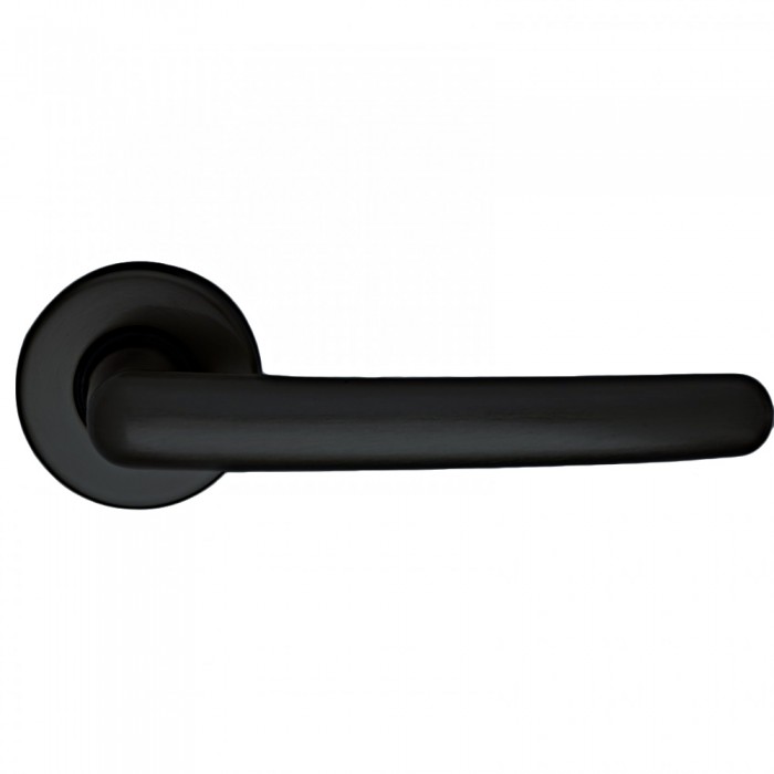 Πόμολο πόρτας χειρολαβή με ροζέτα 304 Μαύρο χρώμα