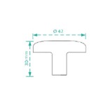 Πόμολα επίπλων Cebi 3107 Αντικέ Ορείχαλκος