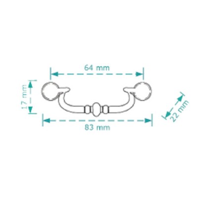 Λαβή επίπλου Cebi 3259/64 Αντικέ Ορείχαλκος