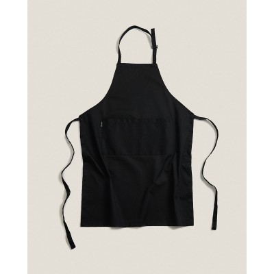 Βαμβακερή Μονόχρωμη Ποδιά Chef Ryan 60x85cm Μπούστο Μαύρο