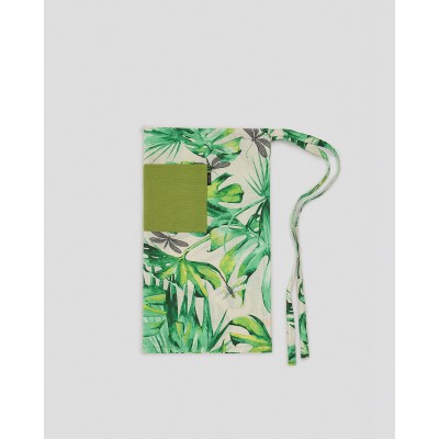 Εμπριμέ Ποδιά Μέσης με Πράσινη Τσέπη Palmeras Μέσης (61x65cm)
