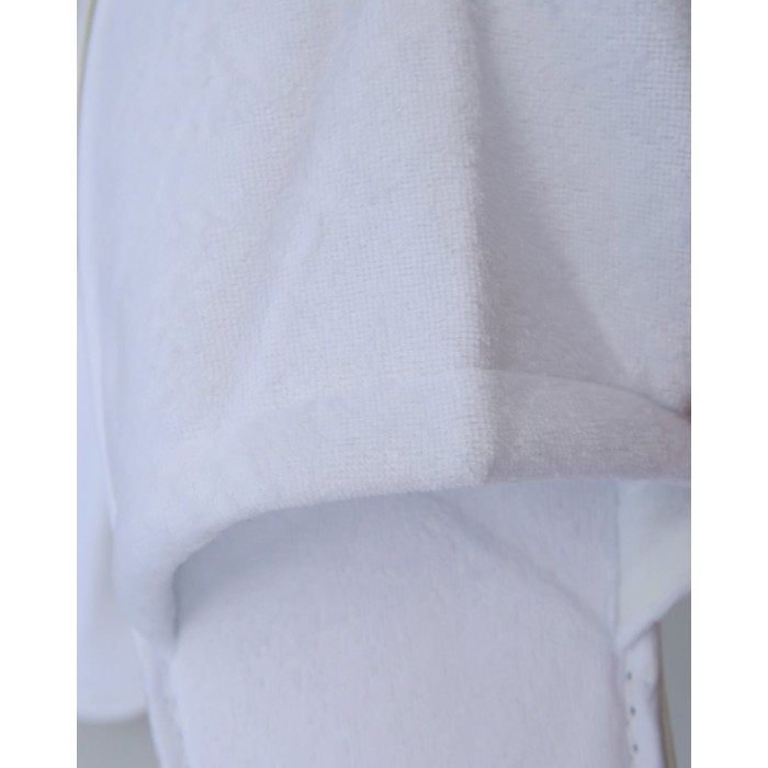 Κλειστές Λευκές Βελουτέ Παντόφλες με Κορδόνι Lana Small Άσπρο