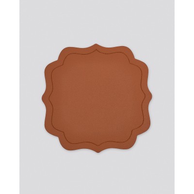 Μονόχρωμο Σουπλά από Δερματίνη Σχήμα Λουλούδι Lorum Des.4 One Size Rust