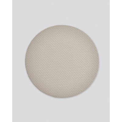 Δίχρωμο Στρογγυλό Πλεκτό Σουπλά από Δερματίνη Lorum Des.3 One Size (38cm) Μαύρο