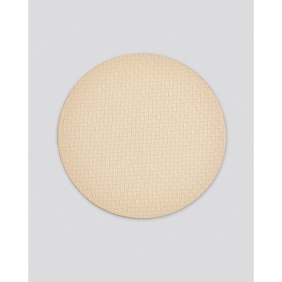 Δίχρωμο Στρογγυλό Πλεκτό Σουπλά από Δερματίνη Lorum Des.3 One Size (38cm) Καφέ