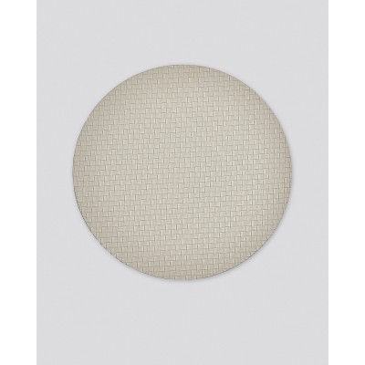 Δίχρωμο Στρογγυλό Πλεκτό Σουπλά από Δερματίνη Lorum Des.3 One Size (38cm) Σιέλ