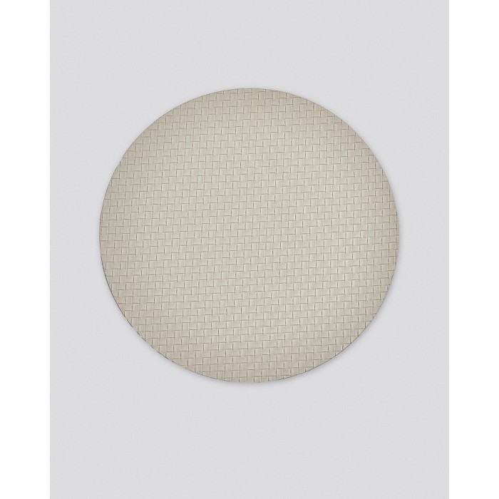 Δίχρωμο Στρογγυλό Πλεκτό Σουπλά από Δερματίνη Lorum Des.3 One Size (38cm) Σιέλ