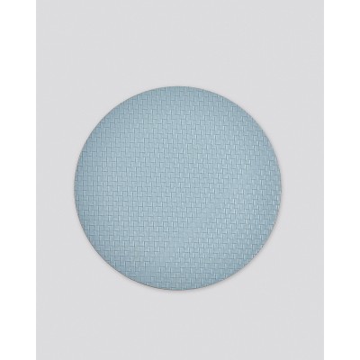 Δίχρωμο Στρογγυλό Πλεκτό Σουπλά από Δερματίνη Lorum Des.3 One Size (38cm) Σιέλ