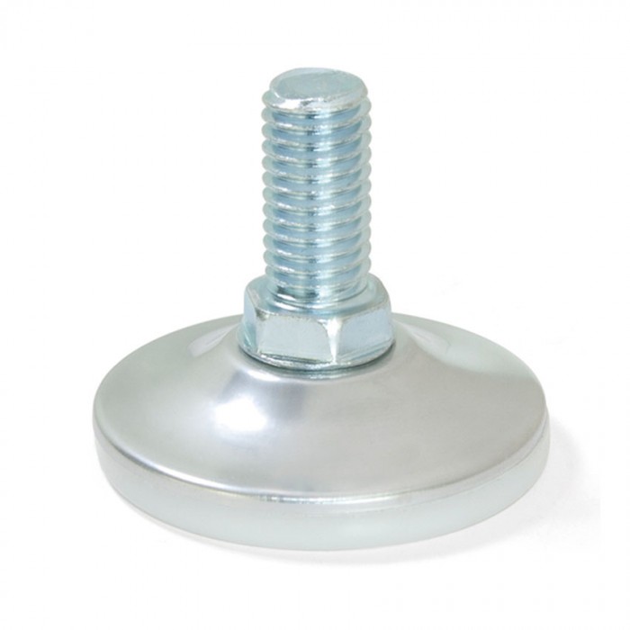 Πόδι μεταλλικό  ρυθμιζόμενο για έπιπλα M10 Στρογγυλό Ø 43 σε ματ χρώμιο Emuca 3057464