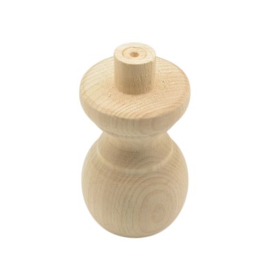 Πόδι Επίπλων Ξύλινο Άβαφο απο Μασίφ Ξύλο Οξιάς 12cm Ύψος σειρά 8080 (1τεμάχιο)