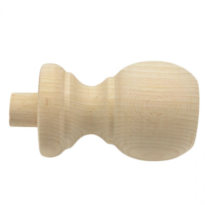 Πόδι Επίπλων Ξύλινο Άβαφο απο Μασίφ Ξύλο Οξιάς 12cm Ύψος σειρά 8080 (1τεμάχιο)