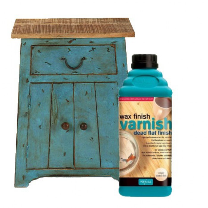 Βερνίκι νερού με χρώμα Wax Finish Varnish POLYVINE φινίρισμα κεριού 500ml GreenSatin