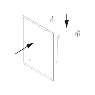Καθρέφτης μπάνιου Hercules Emuca με φωτισμό LED στο πλαίσιο - διακοσμητικό οπίσθιο φωτισμό και διακόπτη αφής 60x80cm 5148320
