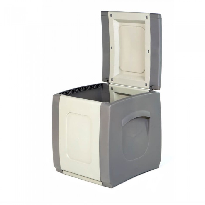 Μπαούλο Πλαστικό COMPACT Γκρί-Ανθρακί 0,57 Υ x 0,50 Π x 0,54 Β Χωρητικότητας 100L